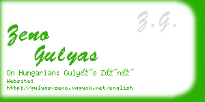 zeno gulyas business card